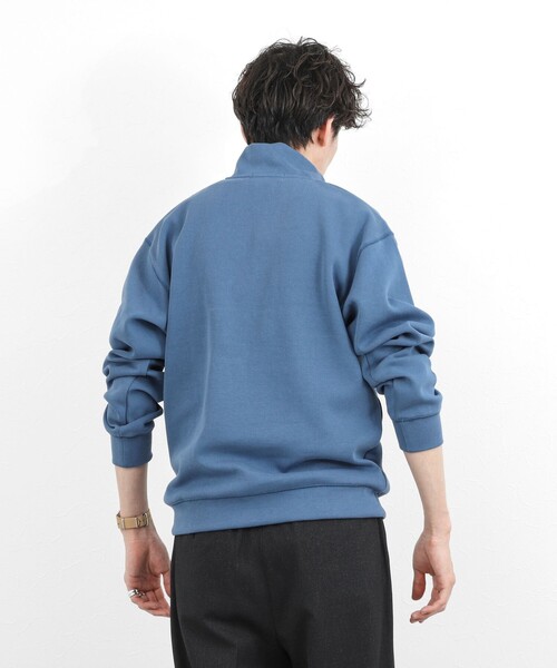 NOLLEY’S(ノーリーズ)の「リブダンボール スタンドハーフジップ プルオーバー 26SS(スウェット・メンズ・グレイッシュブルー/ダークネイビー/ライトグレー/ベージュ・M/S/XL/L)」の12枚目の写真