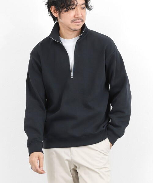 NOLLEY’S(ノーリーズ)の「リブダンボール スタンドハーフジップ プルオーバー 26SS(スウェット・メンズ・グレイッシュブルー/ダークネイビー/ライトグレー/ベージュ・M/S/XL/L)」の20枚目の写真