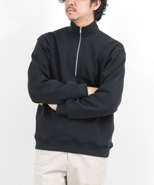 NOLLEY’S(ノーリーズ)の「リブダンボール スタンドハーフジップ プルオーバー 26SS(スウェット・メンズ・グレイッシュブルー/ダークネイビー/ライトグレー/ベージュ・M/S/XL/L)」の21枚目の写真