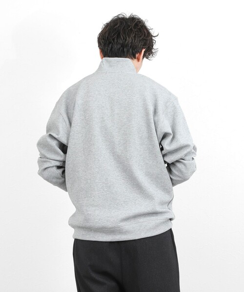 NOLLEY’S（ノーリーズ）の「リブダンボール スタンドハーフZip 26SS（スウェット・メンズ・グレイッシュブルー/ダークネイビー/ライトグレー/ベージュ・M/S/XL/L）」の11枚目の写真