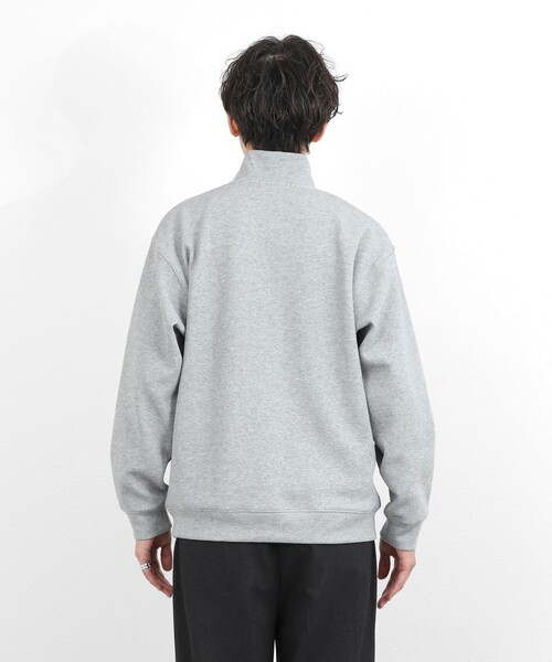 NOLLEY’S（ノーリーズ）の「リブダンボール スタンドハーフZip 26SS（スウェット・メンズ・グレイッシュブルー/ダークネイビー/ライトグレー/ベージュ・M/S/XL/L）」の18枚目の写真