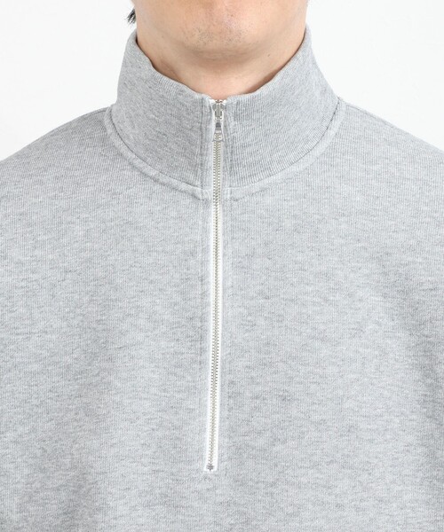 NOLLEY’S（ノーリーズ）の「リブダンボール スタンドハーフZip 26SS（スウェット・メンズ・グレイッシュブルー/ダークネイビー/ライトグレー/ベージュ・M/S/XL/L）」の19枚目の写真