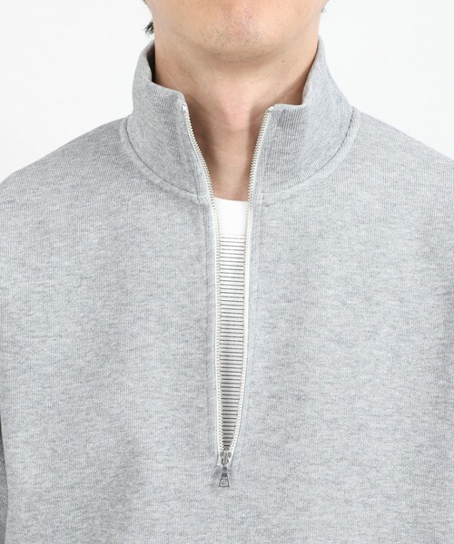 NOLLEY’S（ノーリーズ）の「リブダンボール スタンドハーフZip 26SS（スウェット・メンズ・グレイッシュブルー/ダークネイビー/ライトグレー/ベージュ・M/S/XL/L）」の20枚目の写真