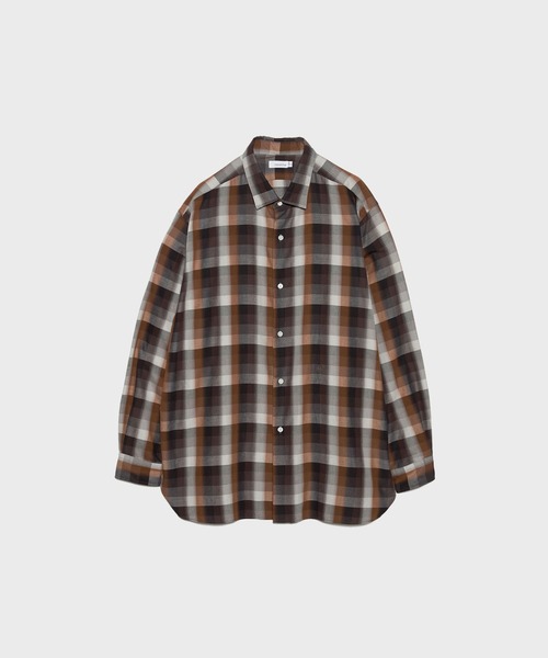 nanamica(ナナミカ)の「【nanamica / ナナミカ】Regular Collar Wind Shirt(シャツ/ブラウス・メンズ・ライトグレー/ブラウン・M)」の1枚目の写真
