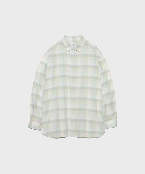 nanamica(ナナミカ)の「【nanamica / ナナミカ】Regular Collar Wind Shirt(シャツ/ブラウス・メンズ・ライトグレー/ブラウン・M)」の2枚目の写真