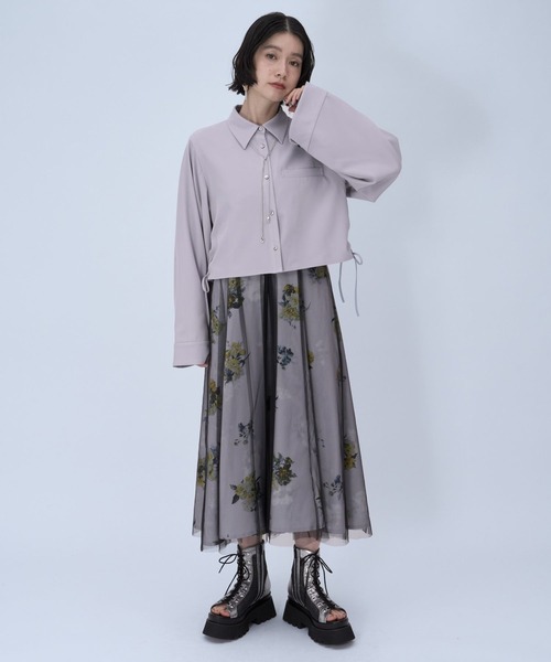 HARE（ハレ）の「ジャポモードシャツ(HARE)（シャツ/ブラウス・レディース・グレー/ブラック/パープル・FREE）」の7枚目の写真