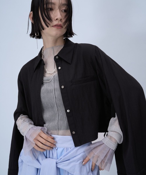 HARE（ハレ）の「ジャポモードシャツ(HARE)（シャツ/ブラウス・レディース・グレー/ブラック/パープル・FREE）」の10枚目の写真