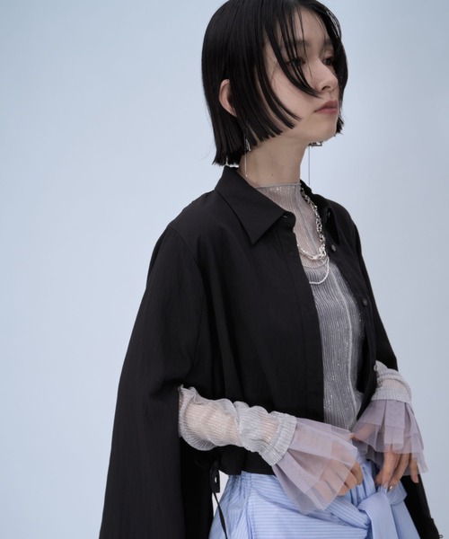 HARE（ハレ）の「ジャポモードシャツ(HARE)（シャツ/ブラウス・レディース・グレー/ブラック/パープル・FREE）」の11枚目の写真