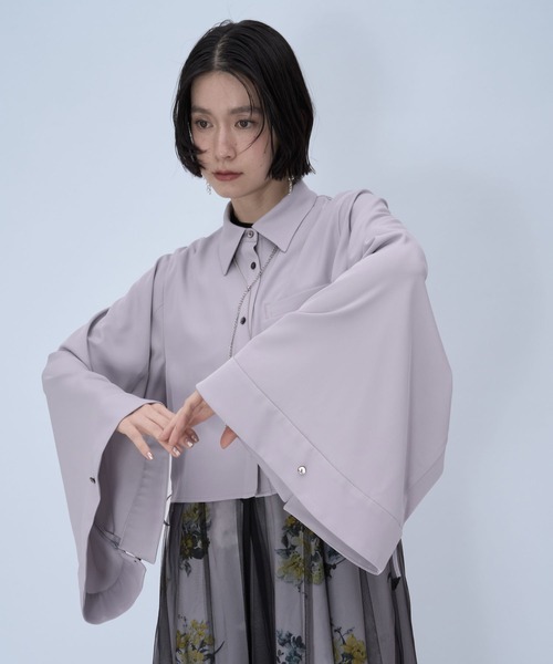 HARE（ハレ）の「ジャポモードシャツ(HARE)（シャツ/ブラウス・レディース・グレー/ブラック/パープル・FREE）」の21枚目の写真