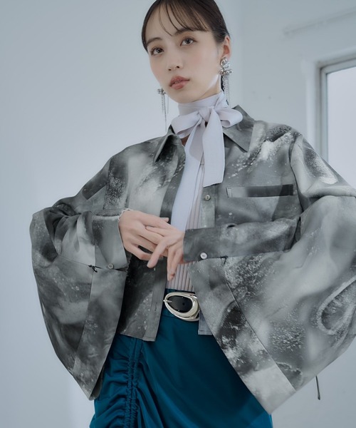 HARE（ハレ）の「ジャポモードシャツ(HARE)（シャツ/ブラウス・レディース・グレー/ブラック/パープル・FREE）」の15枚目の写真