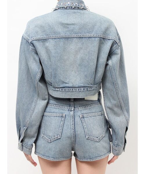 GYDA（ジェイダ）の「ring bijou studsデザインデニムショートGジャン（デニムジャケット・レディース・ライトブルー/ブルー・FREE）」の20枚目の写真