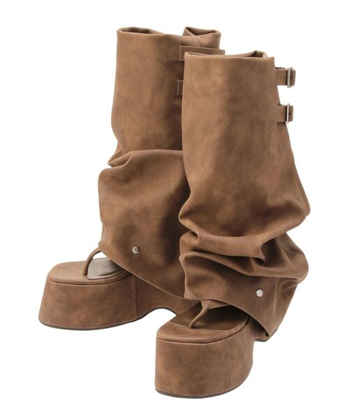 jouetie(ジュエティ)の「カバートングサンダルブーツ(サンダル・レディース・ブラック/ブラウン・MEDIUM/LARGE)」の8枚目の写真