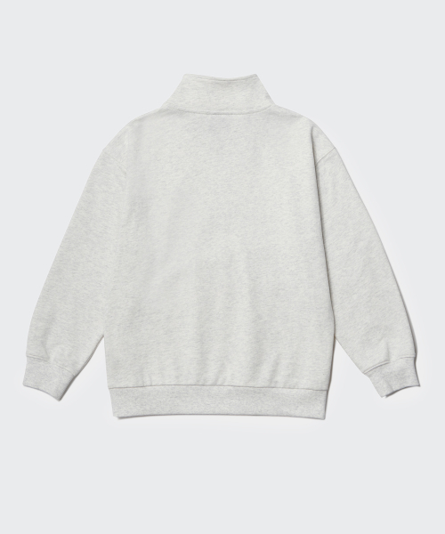 MUSINSA STANDARD KIDS（ムシンサスタンダードキッズ）の「オーバーサイズハーフジップスウェットシャツ[オートミール]（スウェット・レディース・その他・100/110/120/130/140/150/160）」の6枚目の写真