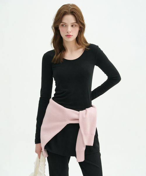MICANE(ミケーネ)の「シアンベーシックカーディガン(カーディガン/ボレロ・レディース・スカイブルー/ピンク/クリーム・SMALL/MEDIUM/LARGE/X-LARGE)」の9枚目の写真