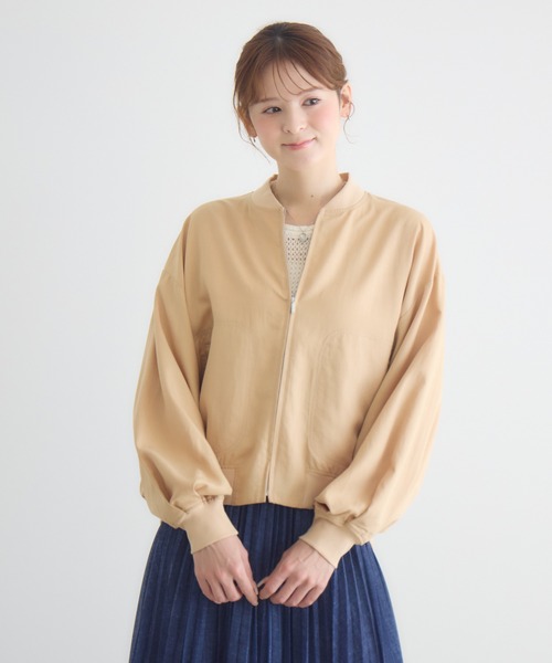 KATHARINE ROSS（キャサリンロス）の「【KATHARINE ROSS】さらっとブルゾン（ブルゾン・レディース・ベージュ/カーキ/ライトブルー・FREE）」の2枚目の写真