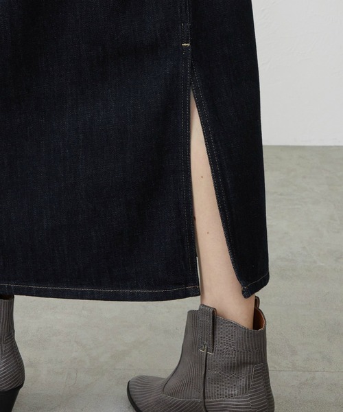 EDWIN（エドウィン）の「EDWIN エドウィン デニムロングスカート（デニムスカート・レディース・ブラック系その他/インディゴブルー/ライトインディゴブルー・MEDIUM/LARGE/SMALL）」の5枚目の写真