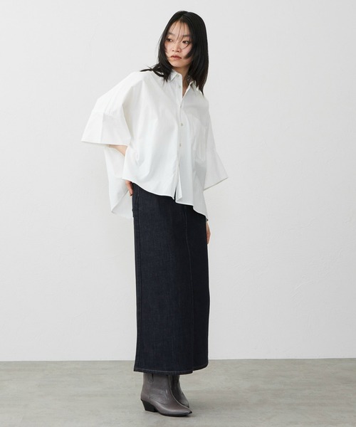 EDWIN（エドウィン）の「EDWIN エドウィン デニムロングスカート（デニムスカート・レディース・ブラック系その他/インディゴブルー/ライトインディゴブルー・MEDIUM/LARGE/SMALL）」の7枚目の写真