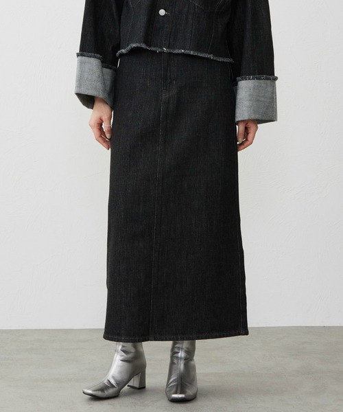 EDWIN（エドウィン）の「EDWIN エドウィン デニムロングスカート（デニムスカート・レディース・ブラック系その他/インディゴブルー/ライトインディゴブルー・MEDIUM/LARGE/SMALL）」の9枚目の写真