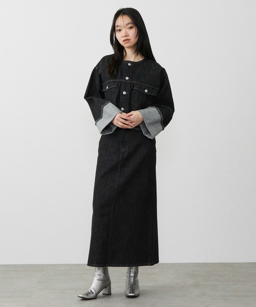 EDWIN（エドウィン）の「EDWIN エドウィン デニムロングスカート（デニムスカート・レディース・ブラック系その他/インディゴブルー/ライトインディゴブルー・MEDIUM/LARGE/SMALL）」の18枚目の写真