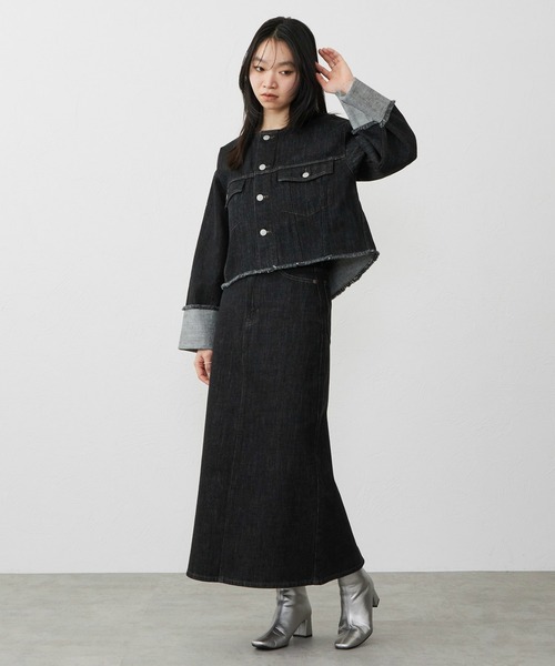 EDWIN（エドウィン）の「EDWIN エドウィン デニムロングスカート（デニムスカート・レディース・ブラック系その他/インディゴブルー/ライトインディゴブルー・MEDIUM/LARGE/SMALL）」の19枚目の写真