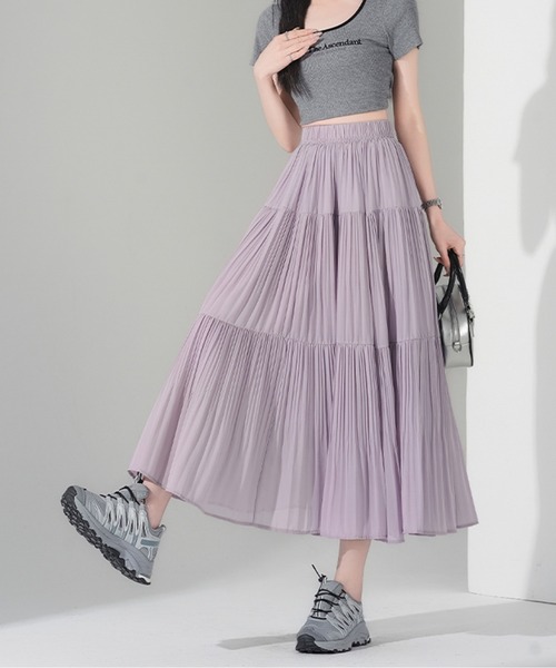 AMAJI(アマジ)の「プリーツチュールスカート(スカート・レディース・ブラック/パープル/ホワイト・X-LARGE/LARGE/MEDIUM/SMALL)」の3枚目の写真
