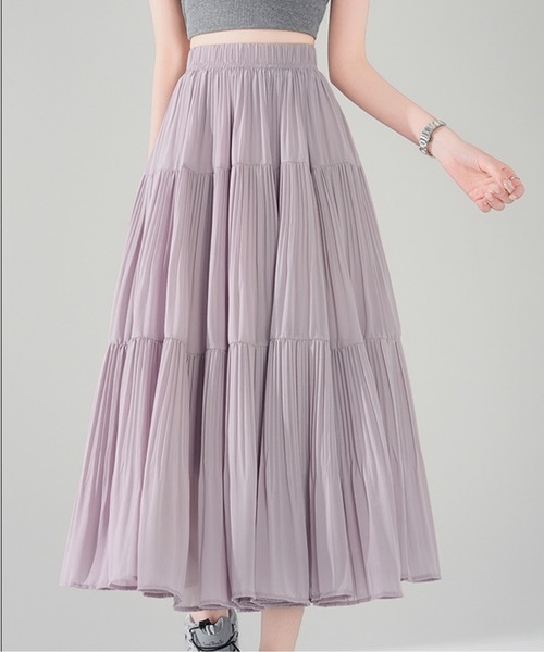 AMAJI(アマジ)の「プリーツチュールスカート(スカート・レディース・ブラック/パープル/ホワイト・X-LARGE/LARGE/MEDIUM/SMALL)」の7枚目の写真