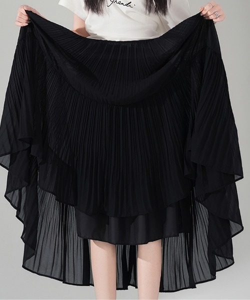 AMAJI(アマジ)の「プリーツチュールスカート(スカート・レディース・ブラック/パープル/ホワイト・X-LARGE/LARGE/MEDIUM/SMALL)」の8枚目の写真