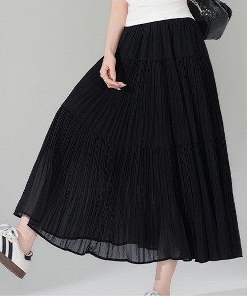 AMAJI(アマジ)の「プリーツチュールスカート(スカート・レディース・ブラック/パープル/ホワイト・X-LARGE/LARGE/MEDIUM/SMALL)」の9枚目の写真