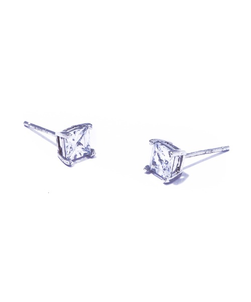 les bonbon(ルボンボン)の「【les bon bon】princess square pierce/プリンセス スクエア ピアス S BOB856(ピアス(両耳用)・レディース・シルバー・S)」の3枚目の写真