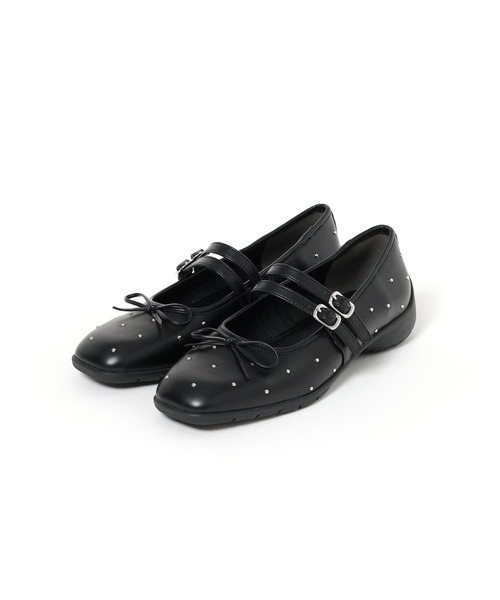 Heather(ヘザー)の「Bow付きスタッズパンプス 656079(パンプス・レディース・ブラック/アイボリー・L/M)」の1枚目の写真