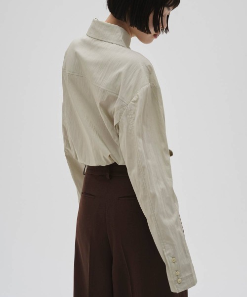 TODAYFUL（トゥデイフル）の「TODAYFUL Sidetuck Silky Shirts（シャツ/ブラウス・レディース・オフホワイト/ブラック/ライトグリーン・FREE）」の10枚目の写真