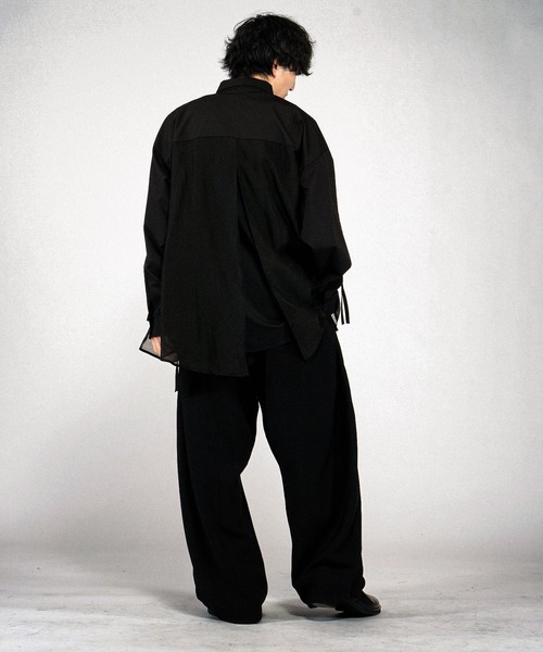 NO ID.（ノーアイディ）の「【NO ID.】Drawstrings Layered Shirt / ドローストリングスレイヤードシャツ（シャツ/ブラウス・メンズ・その他22/ブラック/グレー・ONE SIZE）」の15枚目の写真