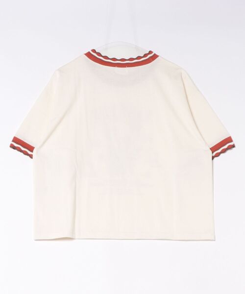 チチカカ(チチカカ)の「Orale! うねうねリンガーリブTシャツ(Tシャツ/カットソー・レディース・ライトグリーン/アイボリー/ネイビー・FREE)」の20枚目の写真