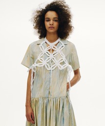 RUMCHE（ラムシェ）の「Leaf Fringe Bond Yarn Bustier / リーフフリンジボンドヤーンビスチェ（その他トップス）」