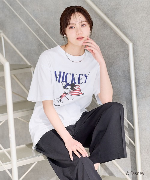 Disney（ディズニー）の「【Disney】Mickey / print T 651910（Tシャツ/カットソー・レディース・ホワイト・FREE）」の3枚目の写真