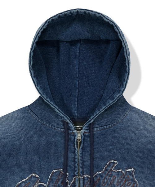 WKNDRS(ウィーキャンドース)の「BRUSHED ZIP-UP HOODIE (DENIM)(パーカー・レディース・その他・SMALL/MEDIUM/LARGE/X-LARGE)」の3枚目の写真