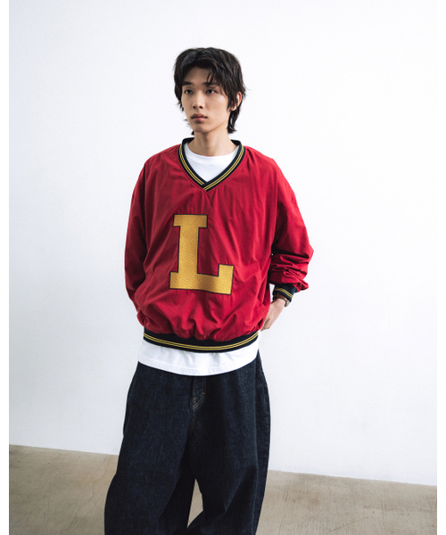 ANGLAN（アングラン）の「Lettermen Nylon Pullover - Red（スウェット・メンズ・その他・ONE SIZE）」の5枚目の写真