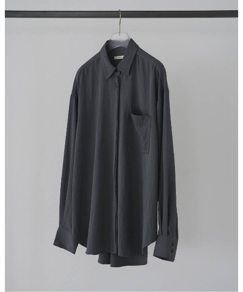 anuke（アンヌーク）の「Stitch Over Shirts 62610417（シャツ/ブラウス・メンズ・チャコールグレー/ホワイト/オフホワイト・FREE）」の17枚目の写真