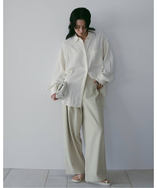 anuke（アンヌーク）の「Stitch Over Shirts 62610417（シャツ/ブラウス・メンズ・チャコールグレー/ホワイト/オフホワイト・FREE）」の4枚目の写真