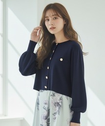 SWINGLE（スウィングル）の「金ボタンスカラップカーディガン（カーディガン/ボレロ）」