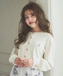 SWINGLE（スウィングル）の「金ボタンスカラップカーディガン（カーディガン/ボレロ）」