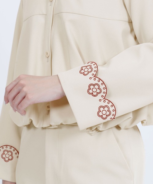 MARY QUANT(マリークワント)の「デイジースカラップ ジャケット(ブルゾン・レディース・ベージュ/グレー・M)」の12枚目の写真