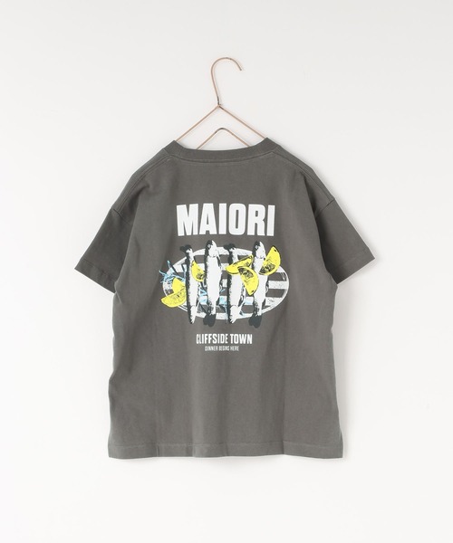 LOWRYS FARM(ローリーズファーム)の「MARKETプリントT 666387(Tシャツ/カットソー・キッズ・キナリ/オフホワイト/チャコールグレー/ブルー・110cm/120cm/130cm/140cm/150cm)」の3枚目の写真