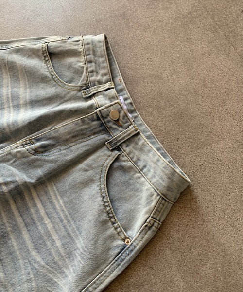 Teem Store(チームストア)の「バックポケット刺繍デニムワイドパンツ(デニムパンツ・レディース・ブルー・L/M)」の15枚目の写真
