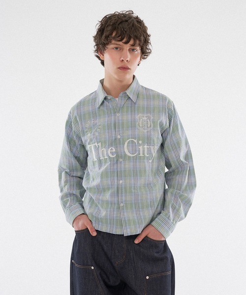 WISH FOR EVER（ウィッシュフォーエバー）の「【 3color / 3size 】ASSORT GAME LOGO EMBROIDERY BASIC SHORT SHIRT（シャツ/ブラウス・メンズ・その他/オフホワイト/ブルー・MEDIUM/LARGE/SMALL）」の3枚目の写真