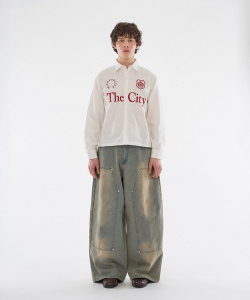 WISH FOR EVER（ウィッシュフォーエバー）の「【 3color / 3size 】ASSORT GAME LOGO EMBROIDERY BASIC SHORT SHIRT（シャツ/ブラウス・メンズ・その他/オフホワイト/ブルー・MEDIUM/LARGE/SMALL）」の4枚目の写真