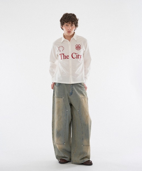 WISH FOR EVER（ウィッシュフォーエバー）の「【 3color / 3size 】ASSORT GAME LOGO EMBROIDERY BASIC SHORT SHIRT（シャツ/ブラウス・メンズ・その他/オフホワイト/ブルー・MEDIUM/LARGE/SMALL）」の8枚目の写真