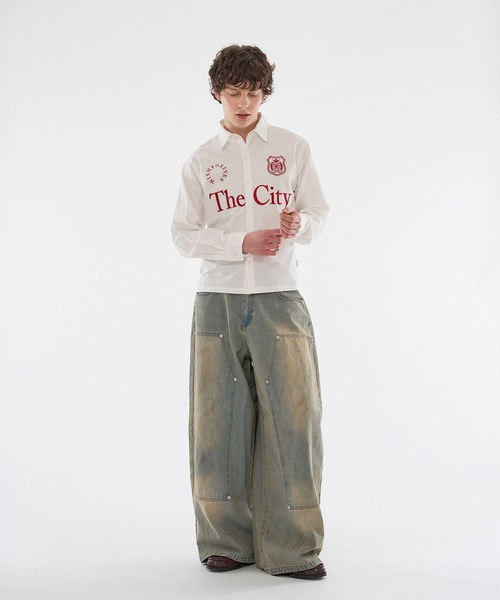 WISH FOR EVER（ウィッシュフォーエバー）の「【 3color / 3size 】ASSORT GAME LOGO EMBROIDERY BASIC SHORT SHIRT（シャツ/ブラウス・メンズ・その他/オフホワイト/ブルー・MEDIUM/LARGE/SMALL）」の9枚目の写真