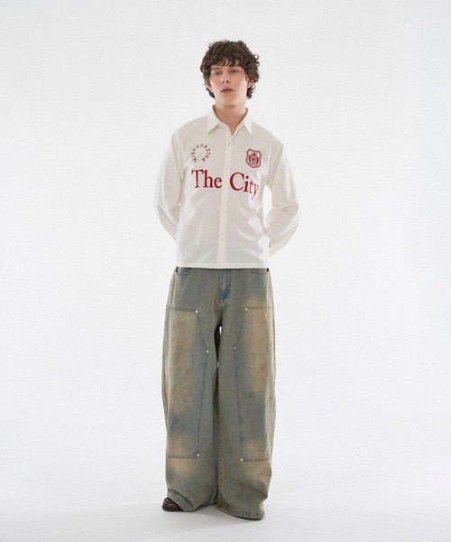 WISH FOR EVER（ウィッシュフォーエバー）の「【 3color / 3size 】ASSORT GAME LOGO EMBROIDERY BASIC SHORT SHIRT（シャツ/ブラウス・メンズ・その他/オフホワイト/ブルー・MEDIUM/LARGE/SMALL）」の11枚目の写真