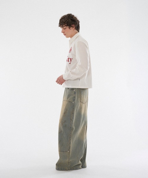 WISH FOR EVER（ウィッシュフォーエバー）の「【 3color / 3size 】ASSORT GAME LOGO EMBROIDERY BASIC SHORT SHIRT（シャツ/ブラウス・メンズ・その他/オフホワイト/ブルー・MEDIUM/LARGE/SMALL）」の12枚目の写真